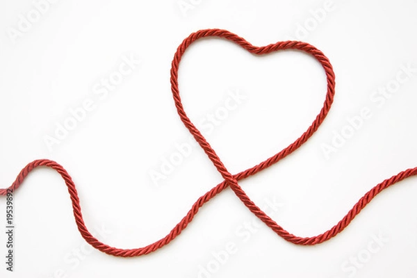 Obraz Heart Shape Made From Red Cord