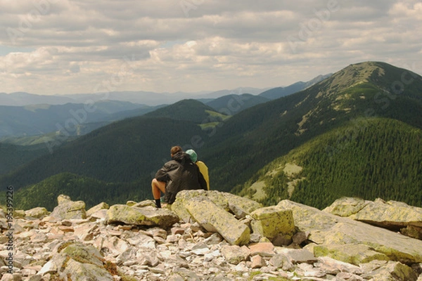 Fototapeta Вдвоем уютно и на вершине