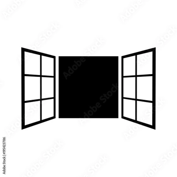 Fototapeta Vintage window vector icon