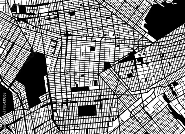 Obraz map city New York.