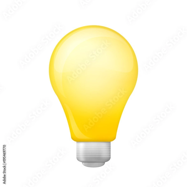 Obraz Yellow light bulb