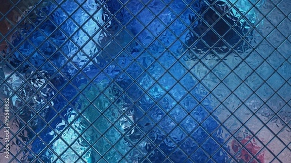 Obraz 3D rendering mosaic with distorted image reflection - The arctic floor