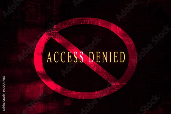 Obraz Acess denied at a computer server system
