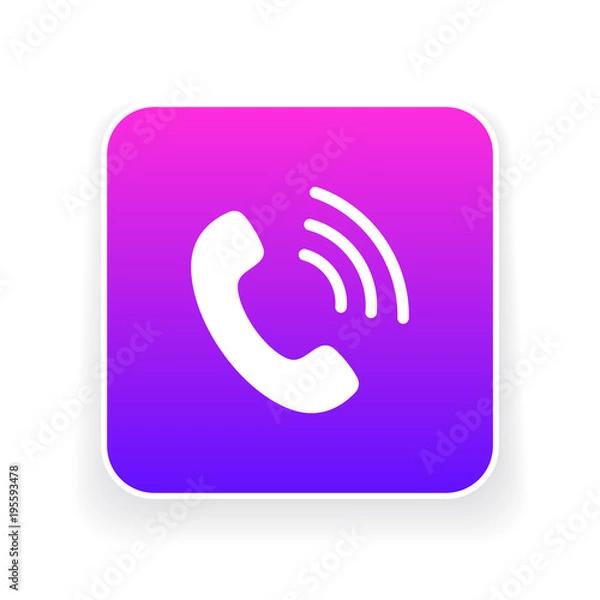 Fototapeta Phone icon. Flat Phone sign isolated