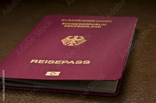 Obraz german passport on leather