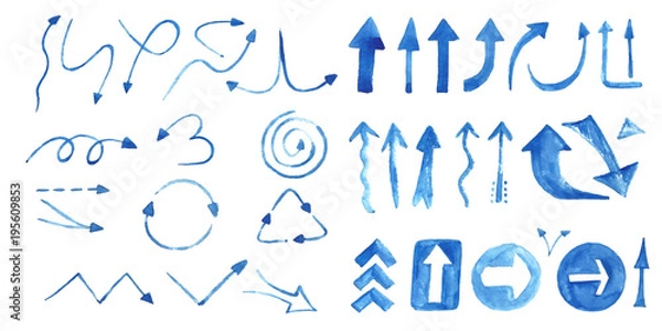 Obraz Set of arrows isolated on white background.