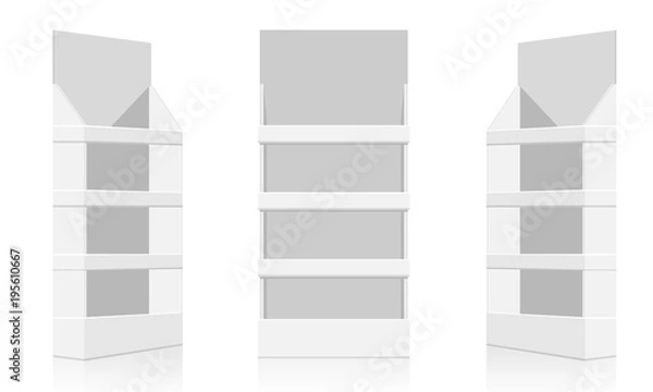 Fototapeta Makieta wyświetlacza POS - widok z przodu. Płaski i jednolity kolor wektora projektowania