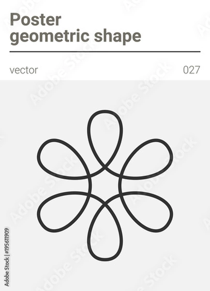 Fototapeta Poster minimal geometric vector shape 