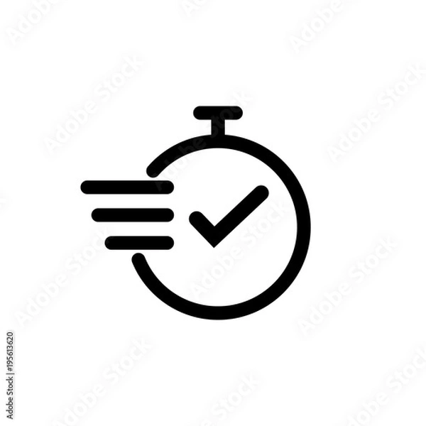 Obraz Time icon. Fast time vector icon. Deadline icon.