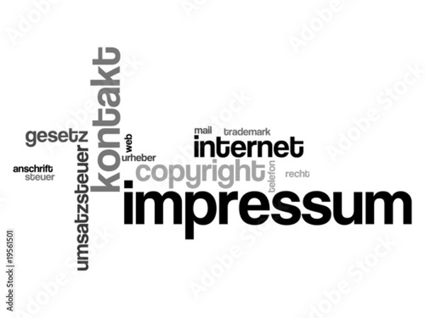Fototapeta Impressum - Text Cloud