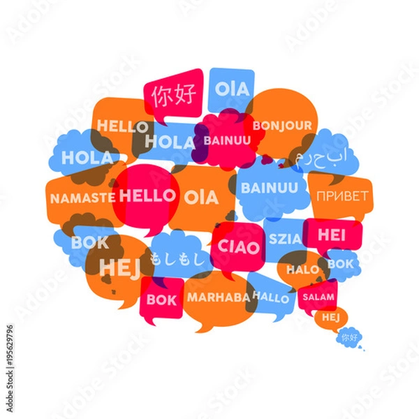 Obraz Pomysł na tłumaczenie języka na czacie