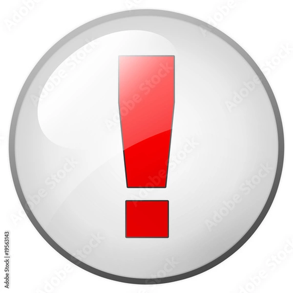 Obraz aqua button with icon