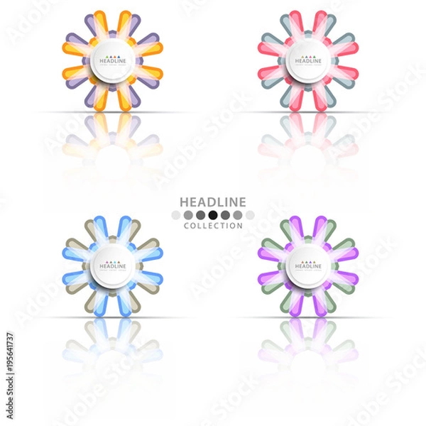 Fototapeta Brochure header layout template