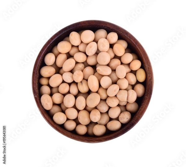 Obraz Soybeans isolated on white background