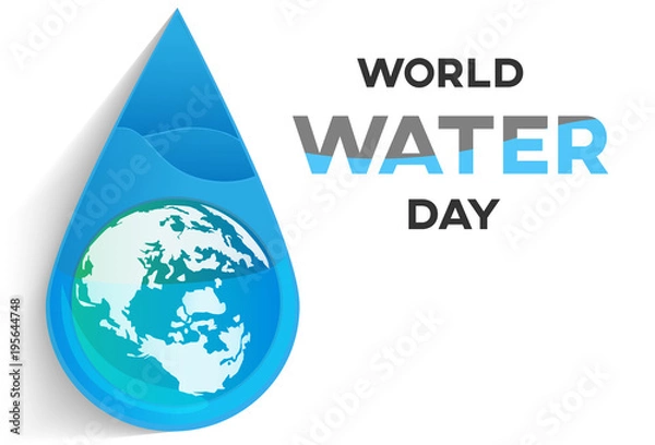Fototapeta world water day vector background