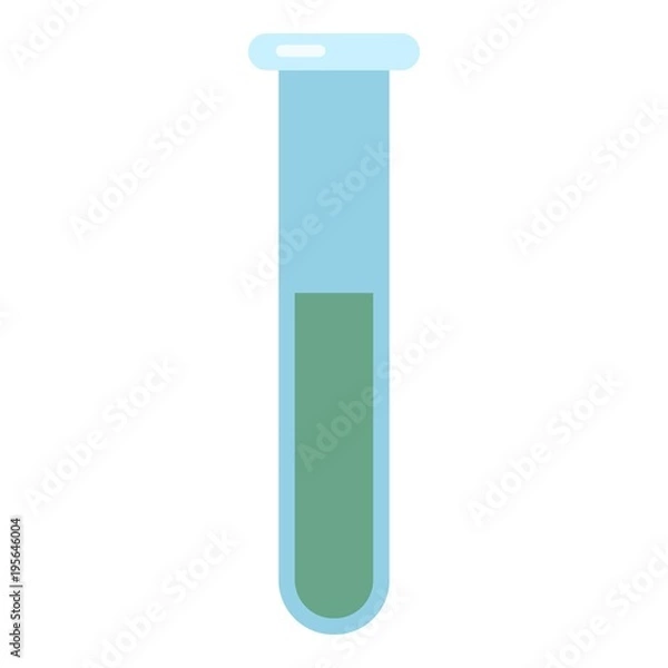 Obraz Flask chemistry icon, flat style