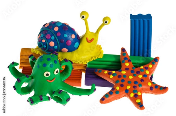 Obraz Funny plasticine animals