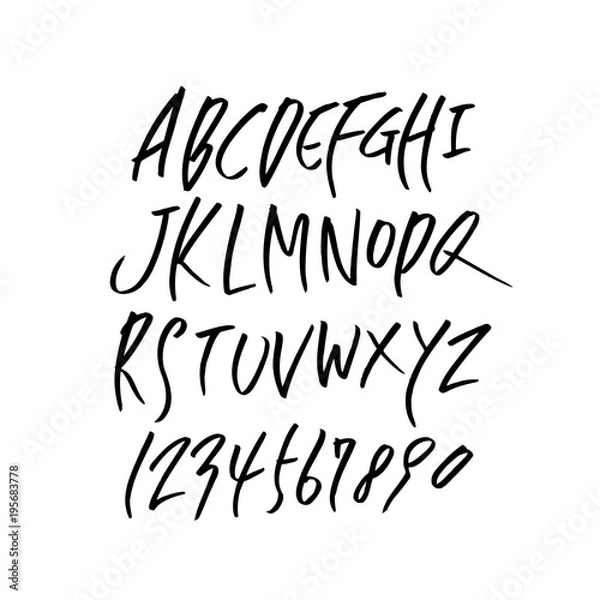 Fototapeta 벡터 문자 / 손으로 쓴 글씨체