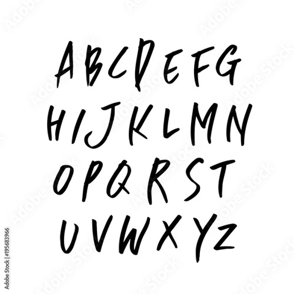 Fototapeta 벡터 문자 / 손으로 쓴 글씨체