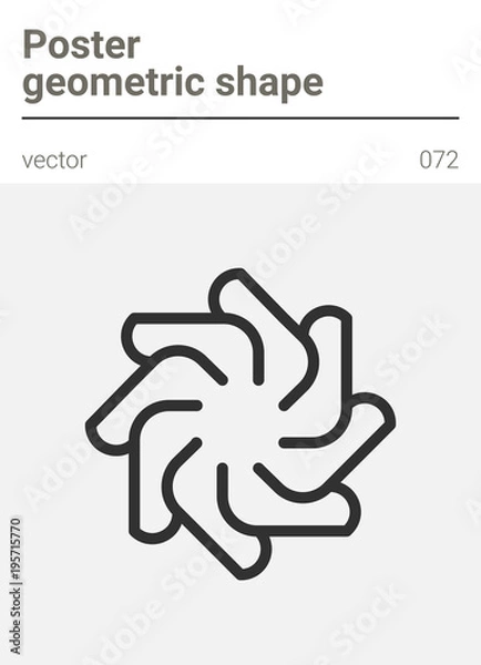 Fototapeta Poster minimal geometric vector shape 