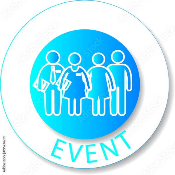 Fototapeta button blau event