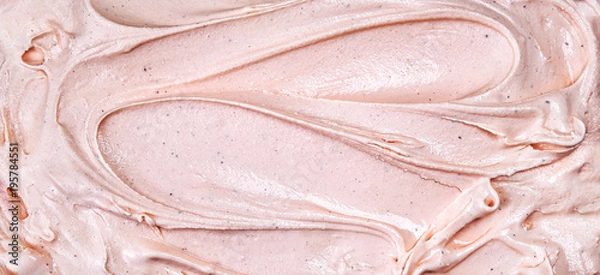 Fototapeta Top view of pink raspberry ice cream surface