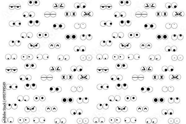 Obraz お目目のモヨウの背景 eye pattern background