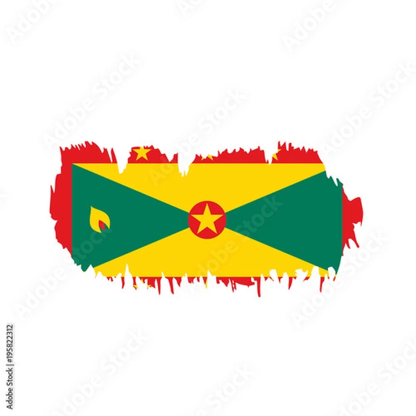 Fototapeta Grenada flag, vector illustration