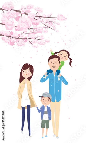Fototapeta 花見_家族