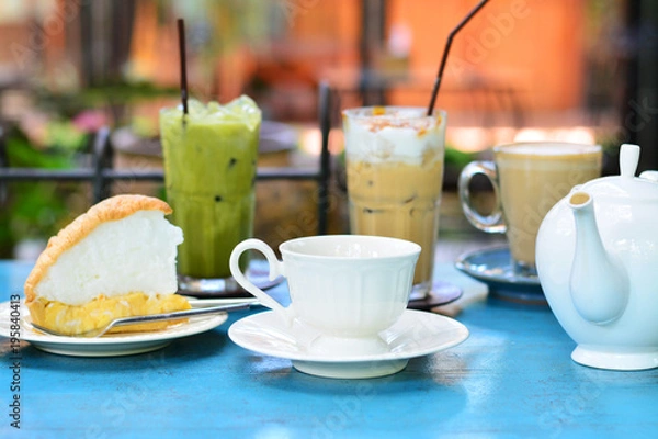 Obraz cup of coffee and cake