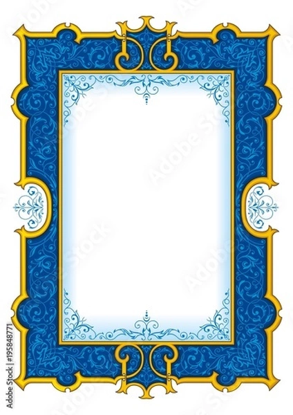 Obraz Navy Blue Vintage Frame vector #1003