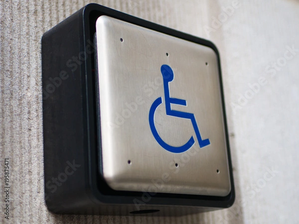 Obraz Push to open button for disabled