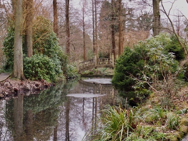 Obraz Garden with Bridge