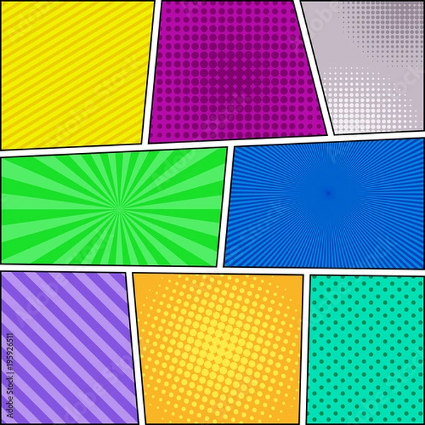 Obraz Comic book page background