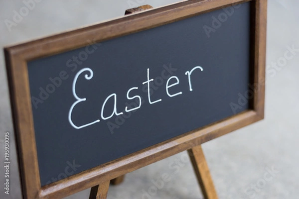 Fototapeta Rustic, modern, minimalist Easter sign