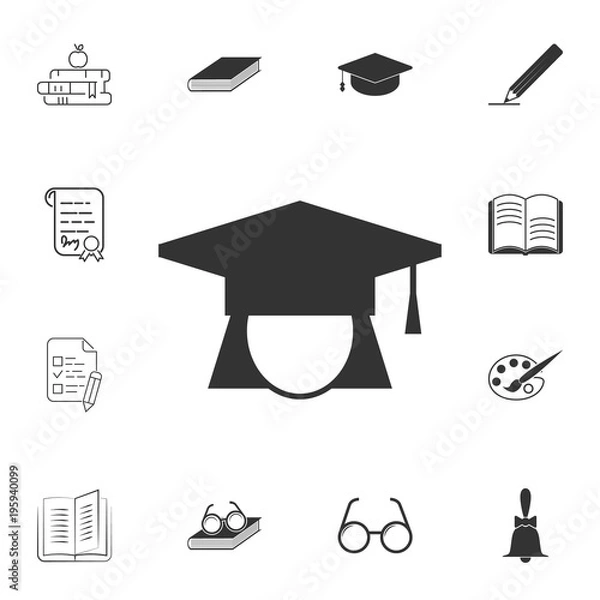 Fototapeta University avatar. Education icon. Detailed set of education element icons. Premium quality graphic design. One of the collection icons for websites, web design, mobile app