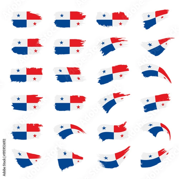 Fototapeta Panama flag, vector illustration