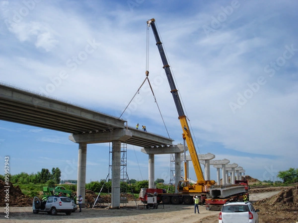 Obraz Bridge under construction