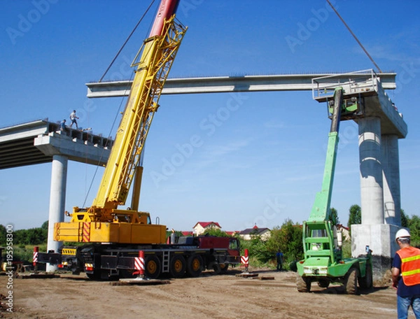Fototapeta Bridge under construction