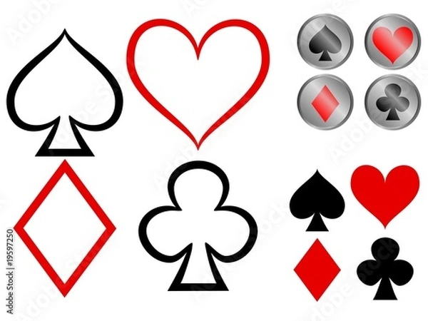 Obraz Playing card symbols