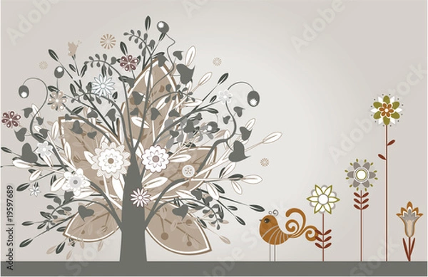 Fototapeta abstract floral background