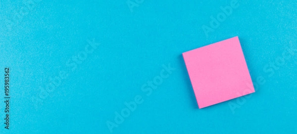 Obraz pink post on blue background