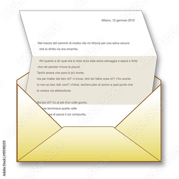 Obraz Icona mail aperta