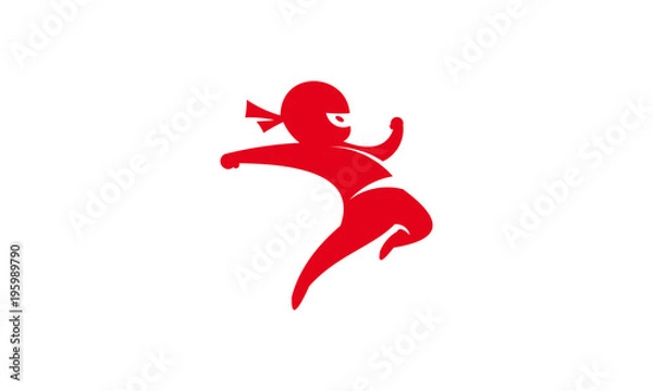 Obraz Ninja Kids Character Logo