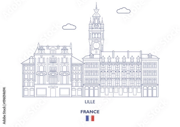 Obraz Small City Skyline, Francja