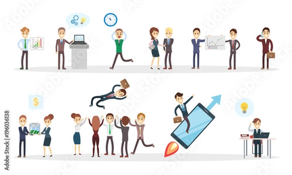 Obraz Business people set.