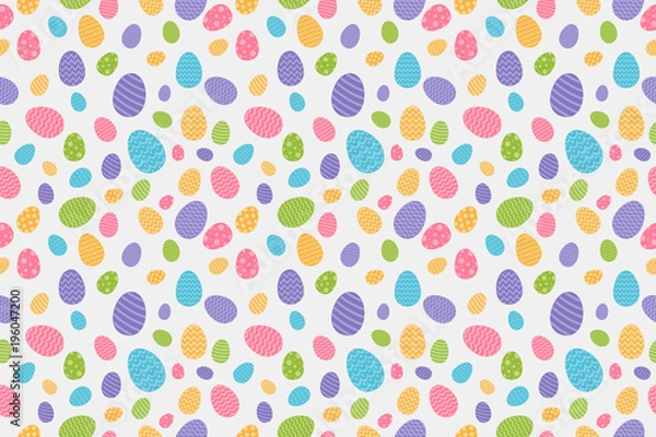 Fototapeta Background with Easter eggs. Vector.