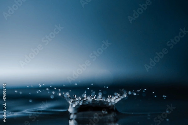 Obraz Water drop with water splashes