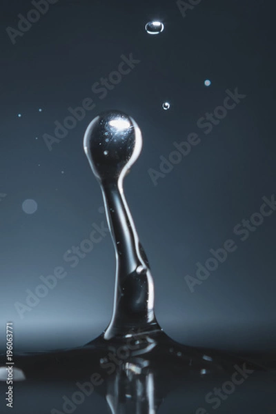 Obraz Water drop with water splashes