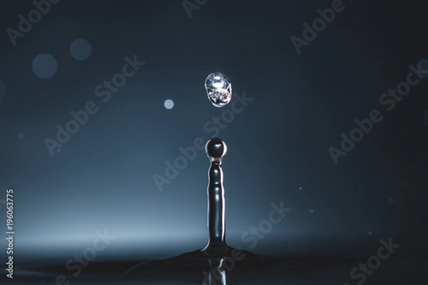 Obraz Water drop with water splashes